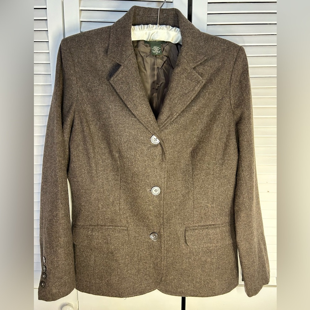 Eddie Bauer soft heathered wool blazer